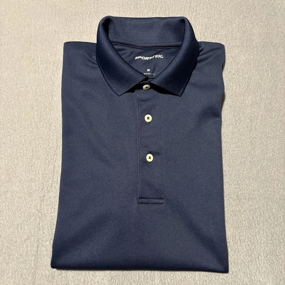 Sport-Tek® Dri-Mesh® Polo Mens Navy Blue M Performance Golf Cool Dry Lot Of 3‎